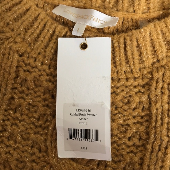 NWT Love Shack Fancy Cabled Rosie Sweater - Picture 3 of 5